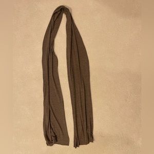 Brown Heathered Jersey Knit Scarf